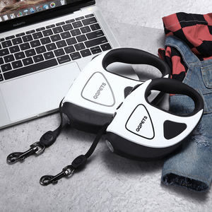 사용자 정의 회사 로고 개폐식 애완 동물 개 가죽 끈 자동 <span class=keywords><strong>LED</strong></span> 빛나는 나일론 및 인쇄 패턴 패션 재고 - Product Image 3