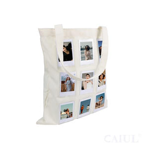 กระเป๋าใส่รูปถ่าย Caiul 9 ช่อง ผลิตจากผ้าแคนวาสออร์แกนิค รีไซเคิล ใช้ซ้ำได้ เป็นมิตรกับสิ่งแวดล้อม ขนาดใหญ่ สำหรับกล้อง <span class=keywords><strong>Fujifilm</strong></span> <span class=keywords><strong>Instax</strong></span> และการช้อปปิ้ง - Product Image 3