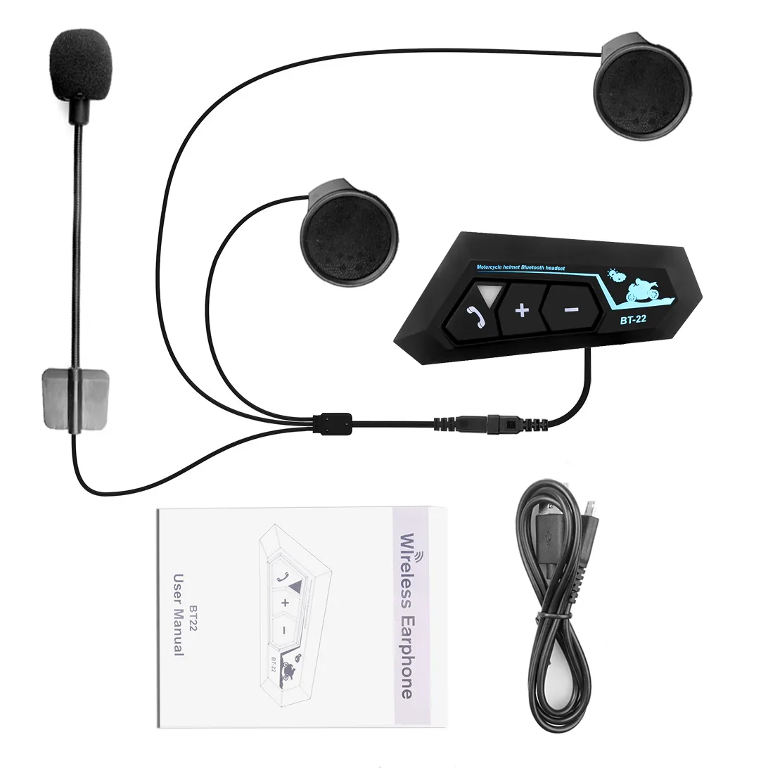 Interfono Bluetooth Per Casco Moto - Impermeabile IPX5, Con Microfono, Autonomia 8 Ore - Foto 10