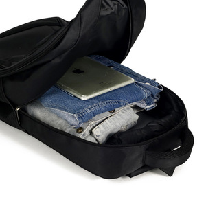 Men's Business <b>Backpack</b> Large Capacity <b>Laptop</b> Compartment Shoulder Straps Solid Color Black For Travel School <b>Work</b> - Product Image 2