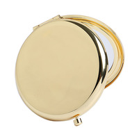 Miroirs de poche compacts en or, or rose et argent pour cadeaux de mariage, vente en gros, logo personnalisé au laser