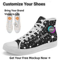 Usine de chaussures OEM ODM : Baskets décontractées classiques pour hommes en toile, personnalisables avec impression, à coupe haute et enveloppantes pour la cheville, idéales pour la marche sportive
