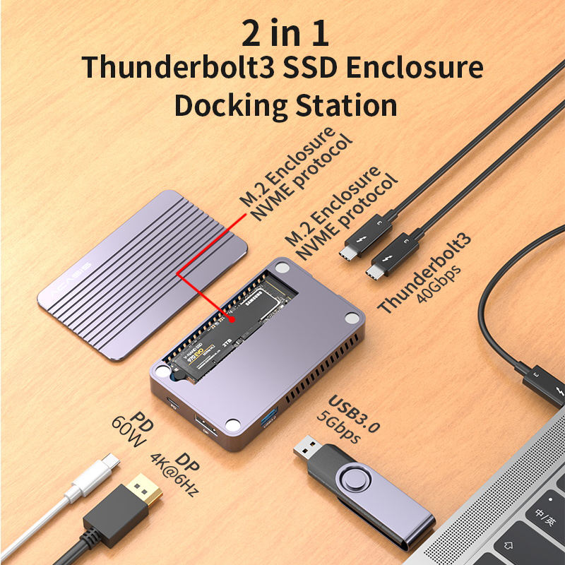 Acasis Ssd Enclosure In Type-c Docking Station