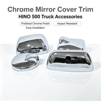 Coque de rétroviseur électroplaquée pour camion Hino 500.