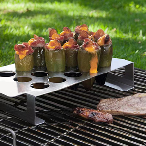 Rejilla para Asar Pimientos <span class=keywords><strong>de</strong></span> Acero Inoxidable con 18 Orificios y Juego <span class=keywords><strong>de</strong></span> Herramientas para Descorazonar Jalapeños, para Parrilla, Horno y Cocina - Product Image 5