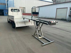 Heavy Duty <span class=keywords><strong>300Kg</strong></span> 400Kg Cargo Hydraulique Électrique Plate-Forme Élévatrice À Ciseaux <span class=keywords><strong>Table</strong></span> Chariot À Main Chariots Chariot À Plat - Product Image 3