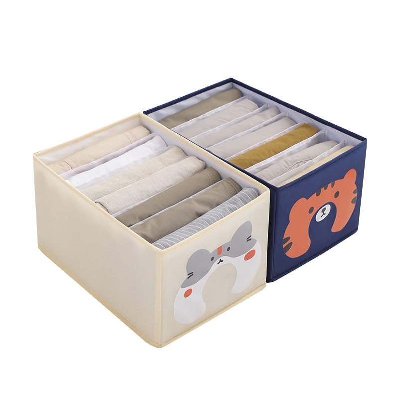 Thick non woven fabric foldable storage folding box bin cubes basket collapsible toy storage box sturdy under bed storage box