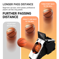 Machine d'entraînement au basketball portable avec écran tactile, lanceur de balles automatique et système de rebond intelligent pour terrain
