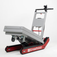 Chariot élévateur à ciseaux hydraulique robuste à quatre roues EmssRobot-Nano X, chariot de transport manuel, monte-escaliers, capacité de charge de 300 kg, outils