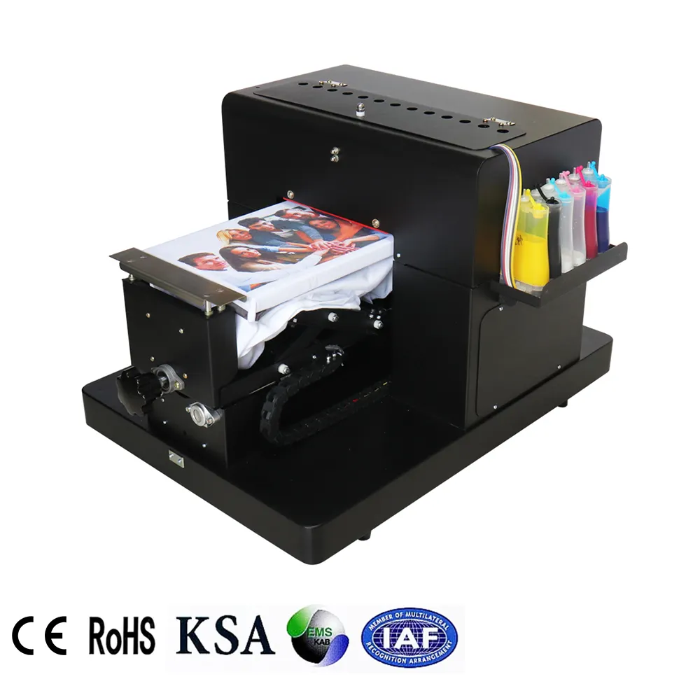 multifunctional A4 digital inkjet t-shirt printer with RIP software