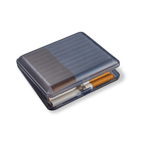 Boîte à tabac étanche de 20 emplacements, étui à cigarettes, boîte de rangement, boîte en plastique transparente, logo personnalisé, CLASSIQUE carré