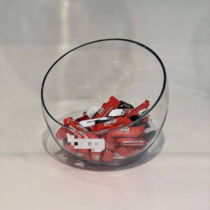 Vaso in vetro a taglio obliquo trasparente, in vetro spesso, per <span class=keywords><strong>piante</strong></span>, terrario, ciotola per caramelle, barattolo per frutta, contenitore floreale per casa, matrimoni, all'ingrosso - Product Image 5