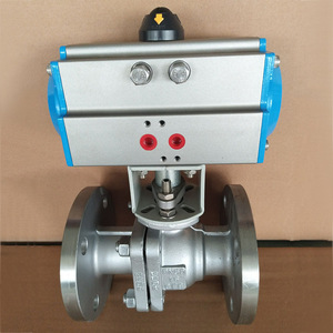 Vanne à bille pneumatique à bride de 2 pouces en acier inoxydable pour le contrôle de l'eau industrielle - Product Image 1