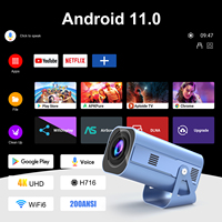 H96MAX B11 projecteur ATV commande vocale Android 11.0 projecteur intelligent 720P wifi 6 projecteur LCD
