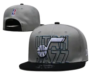 Chapéu de basquete para time de basquete, chapéu de beisebol com design original de alta qualidade, novo design, envio rápido, baixo MOQ, chapéu snapback para fãs dos Utah Jazz, novidade de 2024