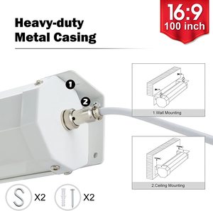 Tương Lai tự động cơ giới Màn hình máy chiếu 120 inch 16:9 rạp chiếu phim tại nhà mờ màn hình máy chiếu điện màu trắng với điều khiển từ xa - Product Image 3