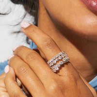 Bague Couronne en Argent Sterling 925 avec Zircone Cubique, Bijoux Gemnel