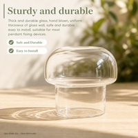 Abat-jour en verre soufflé à la main en forme de champignon, pièce de rechange pour lampe de table décorative