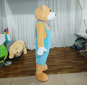 Costume de mascotte ours en peluche jaune unisexe personnalisé pour adulte prix d'usine pour les fêtes de Pâques Halloween carnavals - Product Image 2