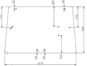 Vidrio Trasero para Parabrisas AL70847 L57978 para Tractores John Deere 2250 2450 2650 2650N 2850 3040 <span class=keywords><strong>3050</strong></span> 3140 3150 3350 3640 3650 4040 - Product Image 1