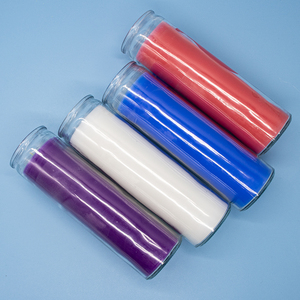 Fabbrica di buona qualità paraffina colorato santo 7 giorno barattolo di vetro devozionale meditazione preghiera candele religiose per Votive - Product Image 5