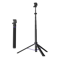 QZSD ZP500K Trépied extensible 2,1 m pour appareils photo et téléphones portables