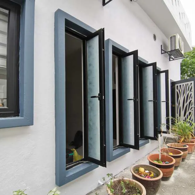 Custom Ultra Narrow Aluminium Frame Hurricane Proof Windows Tilt Turn Casement Janela