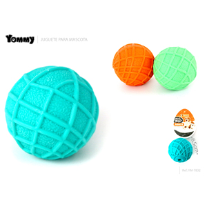 Palla Rossa in TPR con Cavo Sonoro, Diametro 6,5 cm, Giocattolo Interattivo e di Movimento per Animali Domestici - Product Image 1