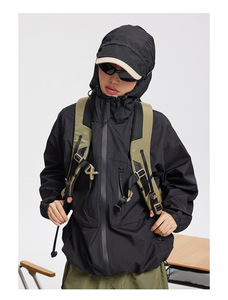 LAYENNE Veste <span class=keywords><strong>de</strong></span> protection en tissu tendance, imperméable, avec fermeture éclair et étiquette personnalisée Veste <span class=keywords><strong>de</strong></span> <span class=keywords><strong>randonnée</strong></span> pour hommes et femmes - Product Image 5