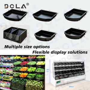Süpermarketler buzdolabı ekran sahne taze ürün plastik meyve sebze ekran tepsileri - Product Image 2