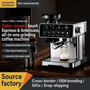 Espresso <b>Machine</b> 1150W Stainless Steel Semi-Automatic 20 Bars Pressure with Color <b>Touch</b> <b>Screen</b> 11-Cup Capacity for Home Use - Product Image 6