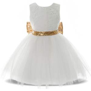 ชุดเดรสงานแต่งงานสำหรับเด็กผู้หญิง ชุดราตรีเจ้าหญิง แขนกุด กระโปรงระบายลูกไม้ - Product Image 4