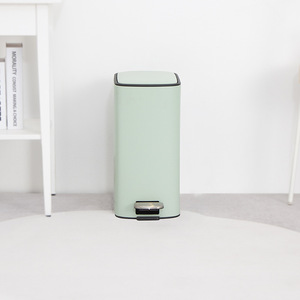 Guardian Trash Can Rectangular 5kg Stainless Steel Foot Operated Indoor <b>Waste</b> <b>Bin</b> Quiet Stain Proof Living Room Bedroom Use - Product Image 1