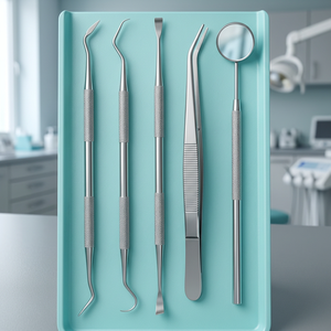 Juego de Instrumentos Quirúrgicos Dentales de Acero Inoxidable con Empuñadura Moleteada, Certificación CCC Clase I, Herramientas Veterinarias Manuales, Color Plateado, S AMPEX - Product Image 3
