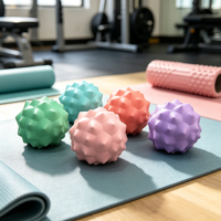 Balle de massage en TPE à picots pour massage des tissus profonds, masseur de fascia, rouleau de soulagement musculaire unisexe 7,5 cm pour pieds, cou, épaules, dos, jambes