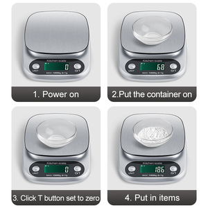 เครื่องชั่งผงกาแฟอิเล็กทรอนิกส์ใช้ในครัวเรือนเครื่องชั่งสำหรับการอบอาหารกระทะสแตนเลสชั่งน้ำหนัก - Product Image 4
