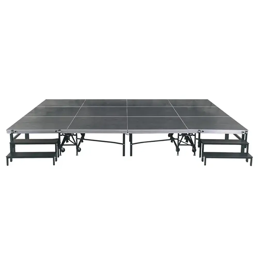 kkmark custom Rolling Flooring Portable Mobile Stage with Wheels