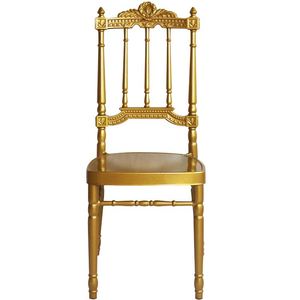 Chaises de mariage pour hôtel, décorations blanches, chaise Chiavari dorée - Product Image 6