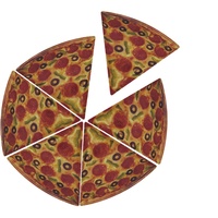Assiette à pizza en mélamine 100% de forme triangulaire, parfaite pour les fêtes en intérieur et en extérieur, logo personnalisé en plastique, forme rectangulaire moderne