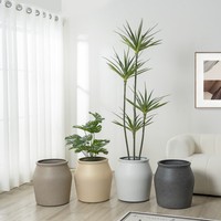 Pot de fleurs en plastique PP, finition sablée, avec système d'arrosage automatique, grande capacité pour plantes d'intérieur et d'extérieur, jardin, patio.