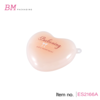 Étui compact pour fard à paupières en forme de cœur, avec boucle de suspension, vide, pour blush et poudre pressée