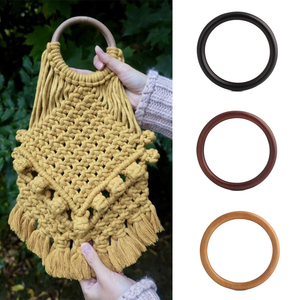 Asas Redondas de Madera <span class=keywords><strong>para</strong></span> Bolsos, Asas de Madera Maciza <span class=keywords><strong>para</strong></span> Carteras y Marcos <span class=keywords><strong>para</strong></span> Bolsos, <span class=keywords><strong>para</strong></span> Bolsos Hechos <span class=keywords><strong>a</strong></span> Mano y Bolsos Tejidos, Manualidades DIY - Product Image 2