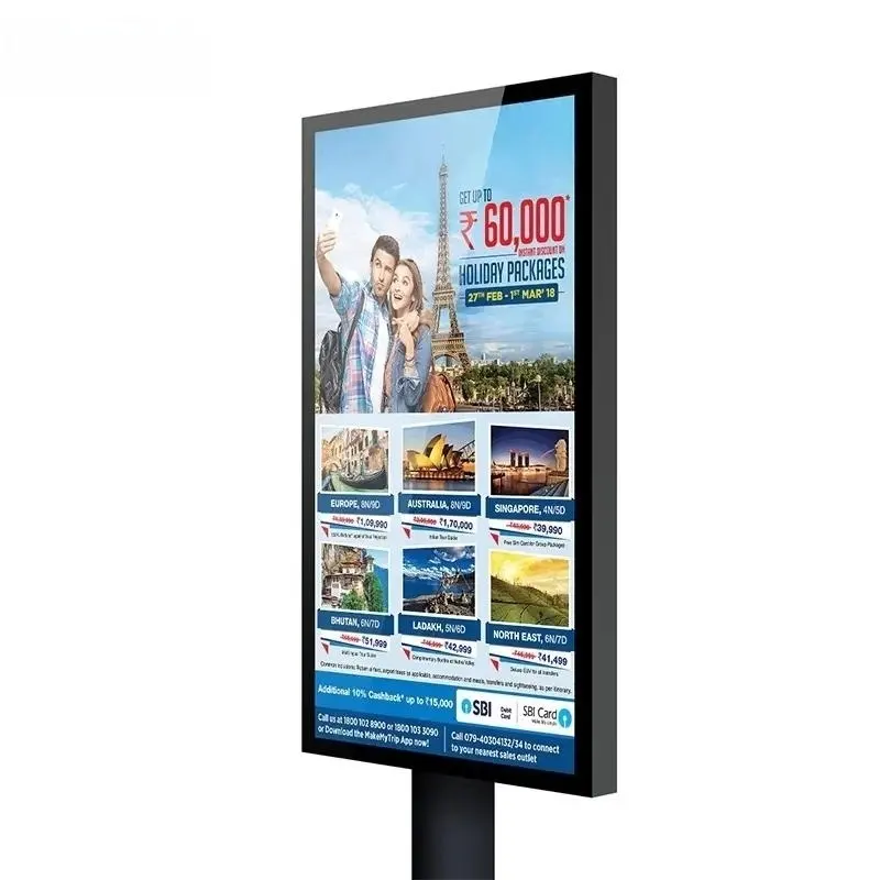 Outdoor Standalone Reclame Digitale Schermen Kiosken Lcd Reclame Speler 43 Inch Verticale Lcd Reclame Monitor