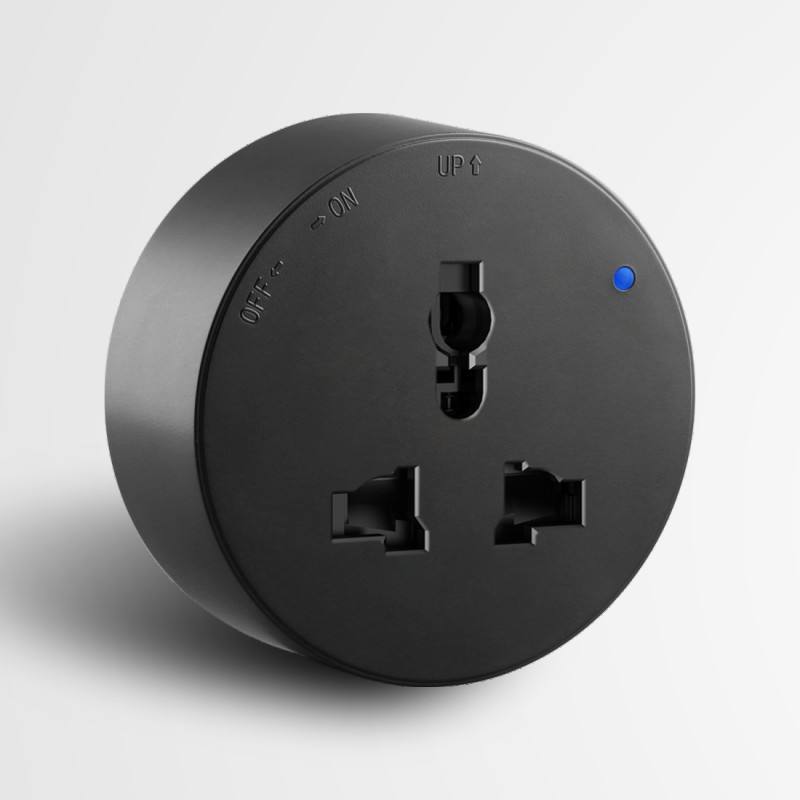 black multi-function three-hole adapter  - hole 3