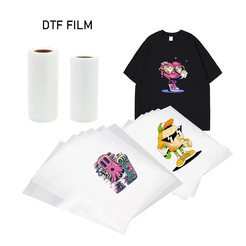 Tshirt için özelleştirilebilir pet film tek taraflı dtf A4 transfer kağıdı