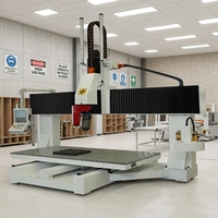 Routeur CNC 5 axes Rongchi avec table de chargement/déchargement double pour portes en bois, meubles, armoires, changeur d'outils automatique ATC, commande Syntec