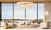 Ensemble de fauteuils et canapés pivotants en tissu sur mesure de design moderne et de qualité supérieure pour hôtel, villa, salle de sport et salon en sous-sol, meubles d'intérieur