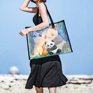 Bolso de mano transparente para mujer a la moda, bolso de gelatina holográfica de TPU de Pvc impermeable, Bolso de Plástico para compras de hombro para mujer - Product Image 5