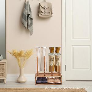 Wooden Boot Rack 3 Tier Solid Wood <b>Shoe</b> Organizer Vertical <b>Storage</b> For Tall Boots And <b>Shoes</b> Space Saving <b>Entryway</b> Rack - Product Image 5