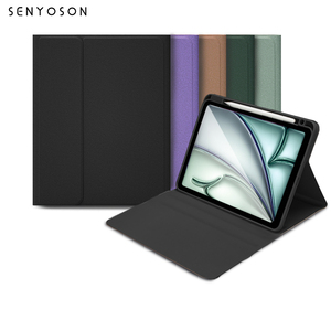 SYX 2024 <span class=keywords><strong>iPad</strong></span> M2 12,9 <span class=keywords><strong>iPad</strong></span> Pr 6th Generation 2022/2021 <span class=keywords><strong>iPad</strong></span> soporte suave cubierta trasera pluma ranura lápiz carga tableta cubre casos - Product Image 2